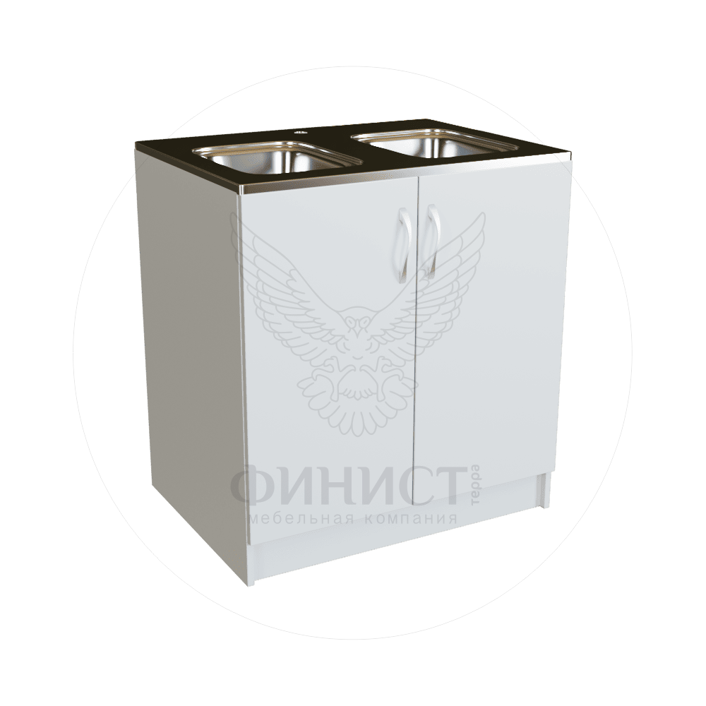 Тумба с двухгнездовой мойкой 08011